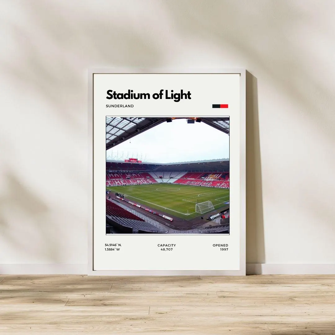 Stadium of Light Poster | Sunderland AFC Stadium Print
